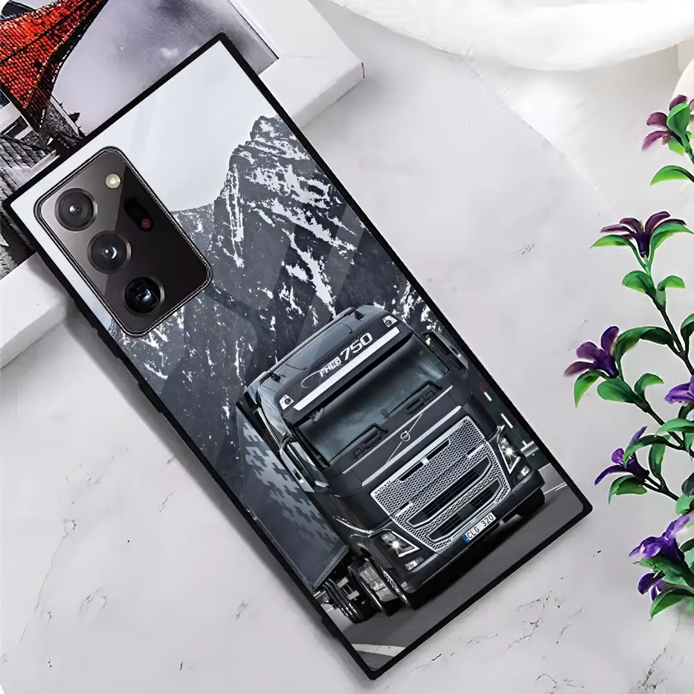 The Cars V-Volvo-ov MAISTO Mouse Pad Glass Phone Case For Samsung Galaxy S20 S21 S22 S23 S24 Note20 Ultra Plus Fe