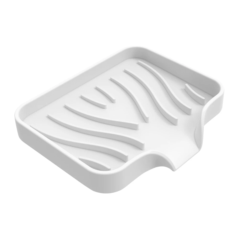 New Kitchen Sink Sponge Holder Silicone Soap Dish Bar Soap Holder Self Draining Anti-slip Storage Rack Bathroom Kitchen Supplies 5