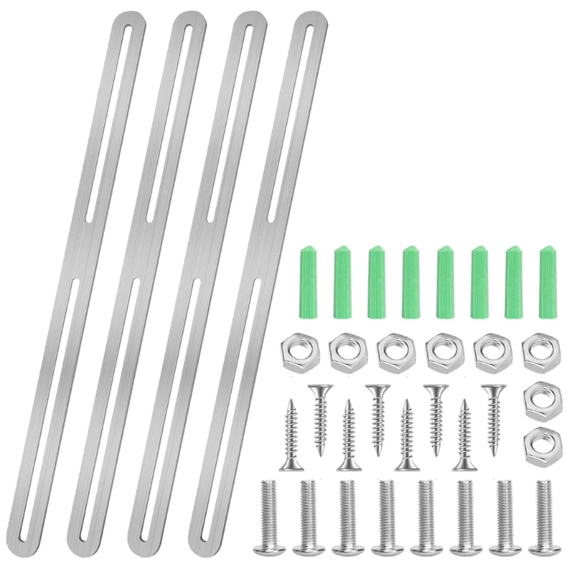 4Pieces Practical Mailbox Fence Mounting Set With Screws and Nut Easy Installion Designs for Garden Fence Or Gate
