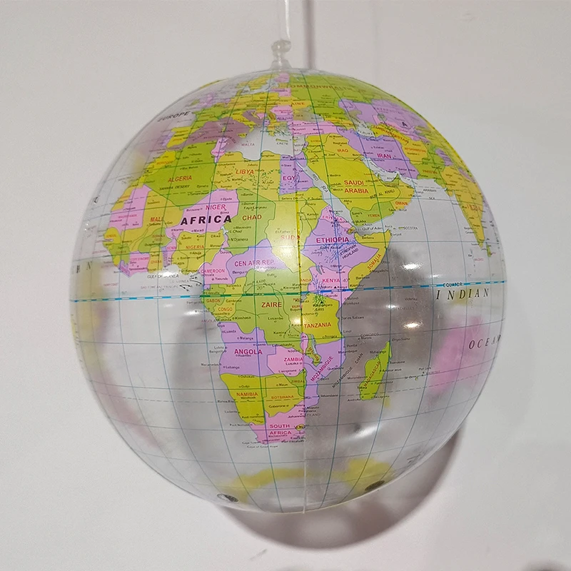 30cm PVC Inflatable Beach Ball English Version Earth Pattern Summer Outdoor Beach Swimming Toy Educational Toy Gift 5