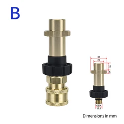 Universal Pressure Washer Quick Connector with 1/4 Quick Release Adapter (For Karcher Metal)