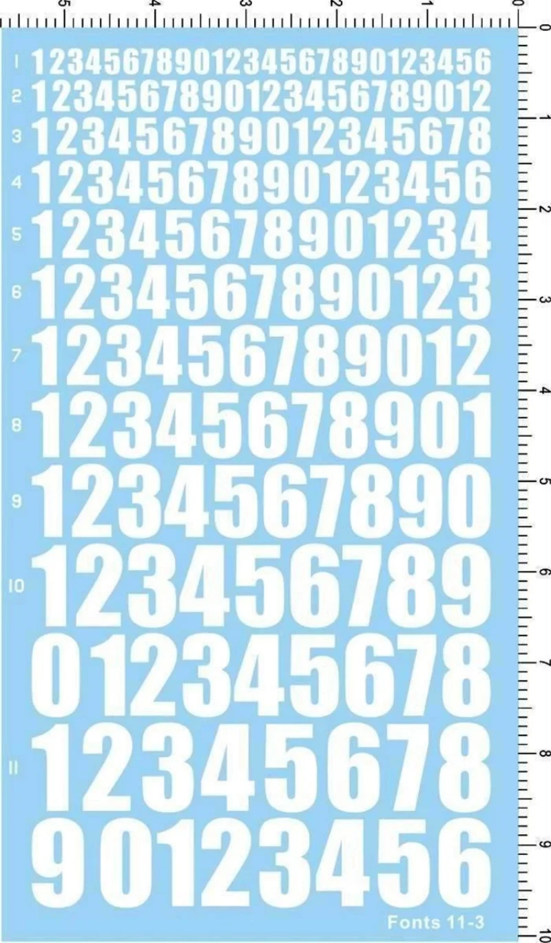 

Военные шрифты Второй мировой войны, 11-3 числа, наклейка, белый для разных моделей в масштабе, набор