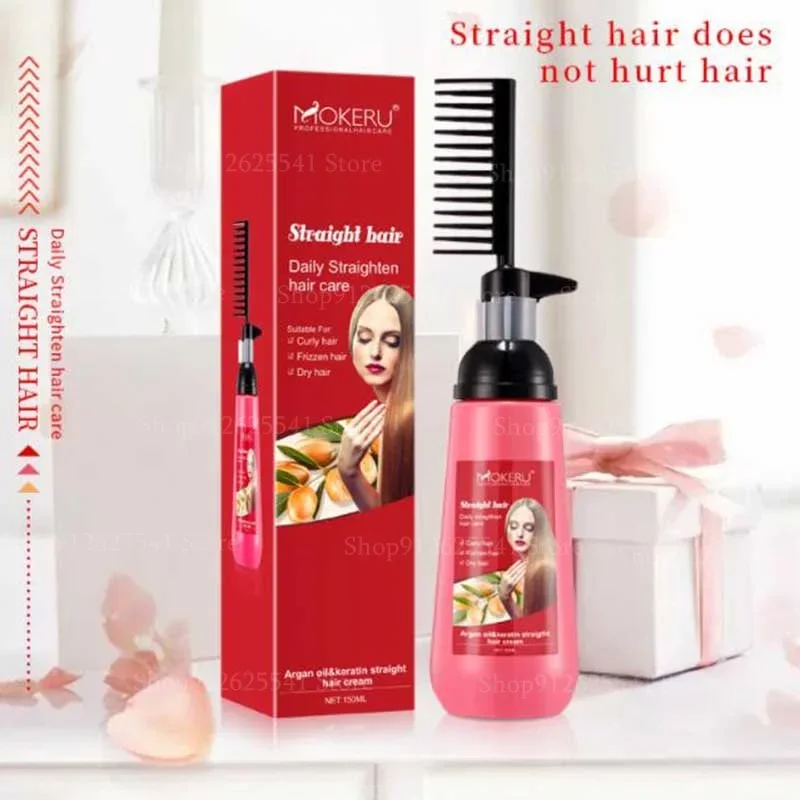 150ml Hair Straightening Cream Daily Straighten Hair Straightening Treatment for Deep Curly Treatment Nourishing