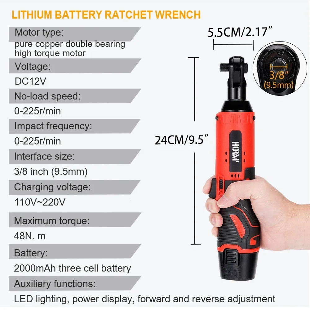 12V/18V Cordless Electric Screwdriver Wrench 3/8 Inch Right Angle Ratchet Wrench Impact Drill Removal Screw Nut Car Repair Tool 5