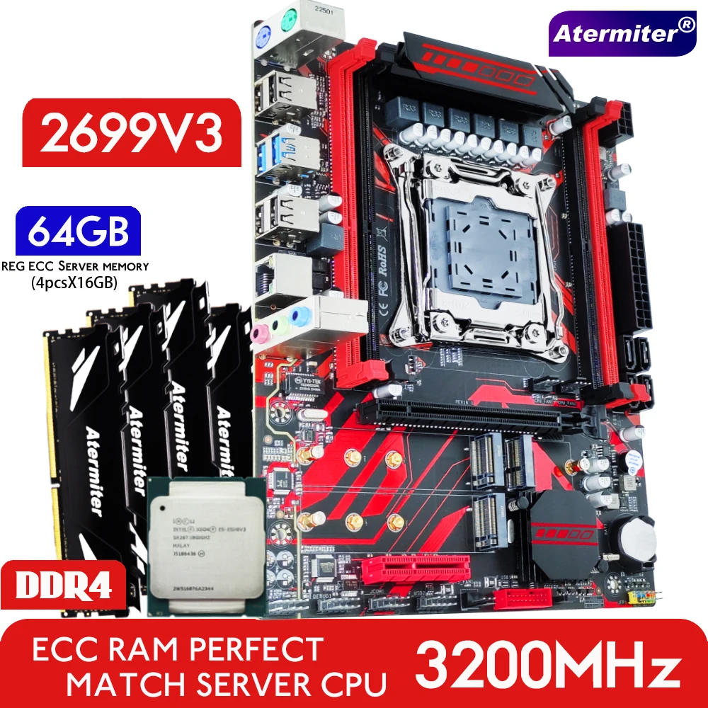 Atermiter-X99-Motherboard-Kit-Set-with-Xeon-E5-2699-V3-CPU-LGA-2011-3 ...