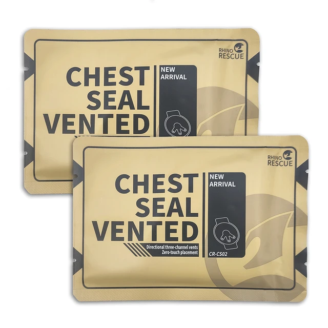 Chest Seal Medical Chest Seal Vented Chest Wound For Open Chest Injury Adhesive Dressing 3 holes 2pcs