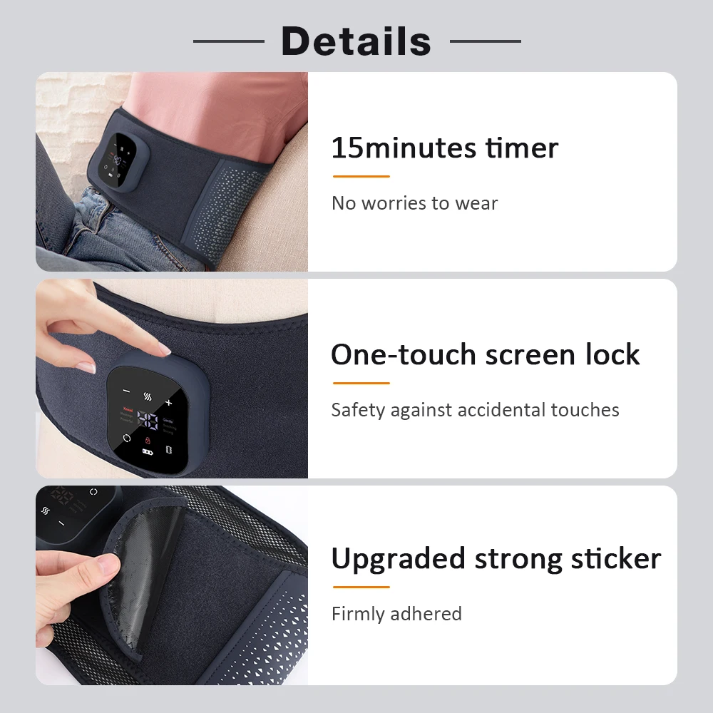 Massaggiatore elettrico per la vita lombare con vibrazione intelligente al grafene, riscaldamento elettrico, impastamento a pressione d'aria, massaggio con impacco caldo_voghion.com