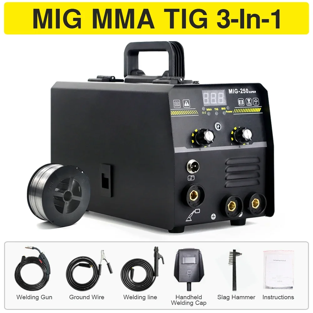 250A-Mig-MMA-TIG-Gasless-Welding-Machine-3-In-1-Super-220V-Welding ...
