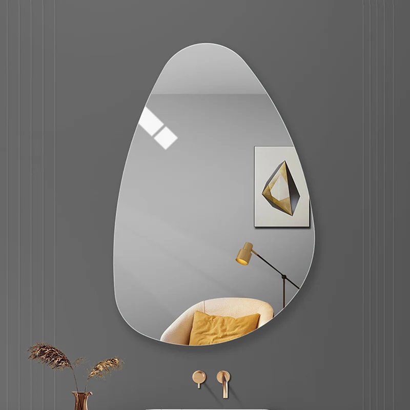

Modern Vanity Mirror Wall Stickers Bathroom Nordic Hanging Mirror Frameless Irregular Shaped Espejo Decorative Mirror EB5BM