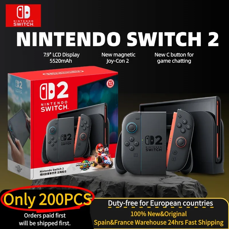 Nintendo Switch 2 mit Mario Kart World 7,9-Zoll-LCD-Display Joy