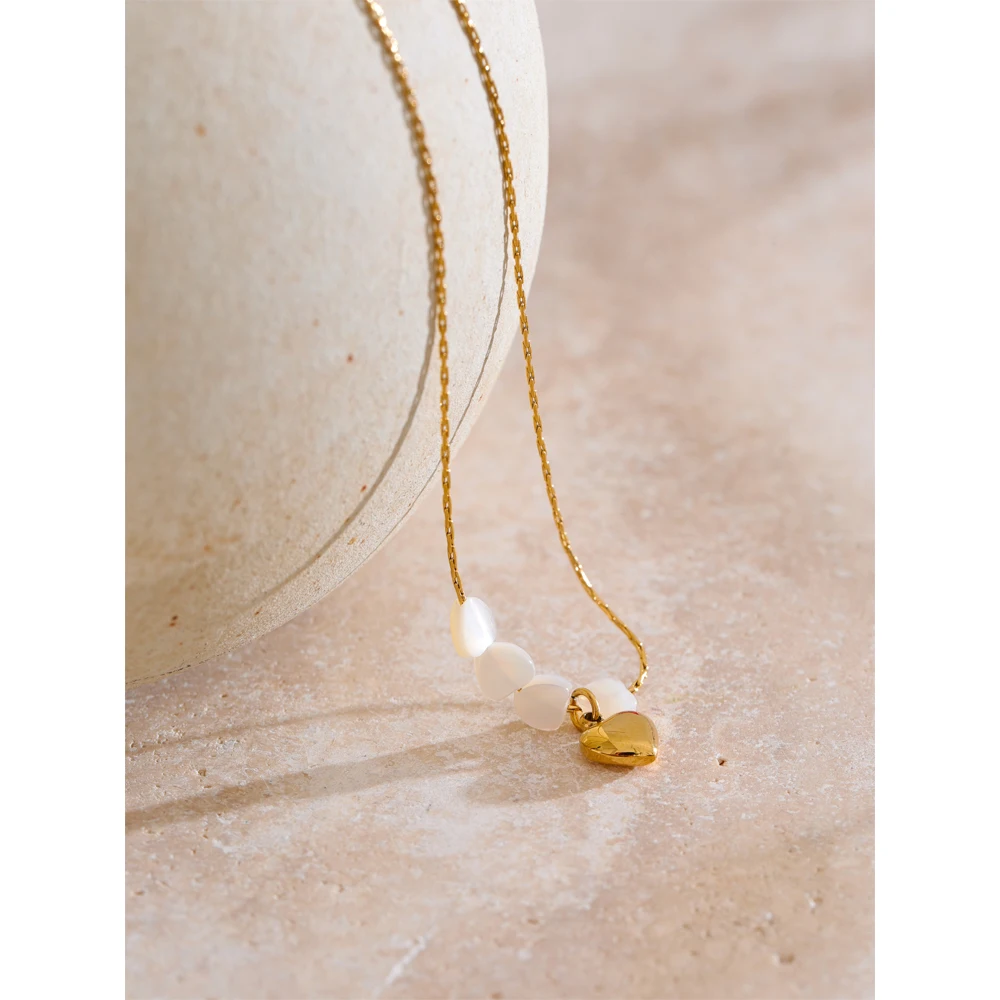 Yhpup Necklace Stainless Steel Exquisite Korean Chic
