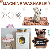 Tapis pour animaux de compagnie en flanelle, lit pour chien et chat, tapis de couchage épais, couverture pour chiot, chaton, lit pour petits et grands chiens 5