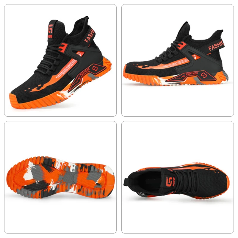 Steel Toe Anti-Smash Safety Work Shoes for Men: 4