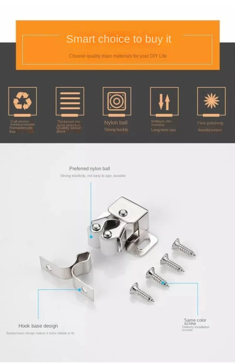 Description Picture 5 of itemAccessories Bag Magnet Cabinet Catches Door Stop Closer Stoppers Damper Buffer for Wardrobe Hardware Furniture Fittings