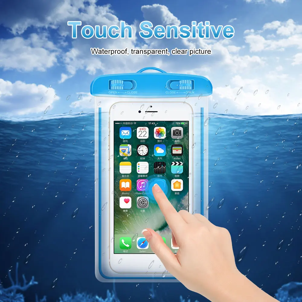Waterproof Dry Bag Universal Waterproof Phone Case Pouch Drift Diving Swimming Bag Underwater Dry Bag Case Cover For Phone Water Sports Beach