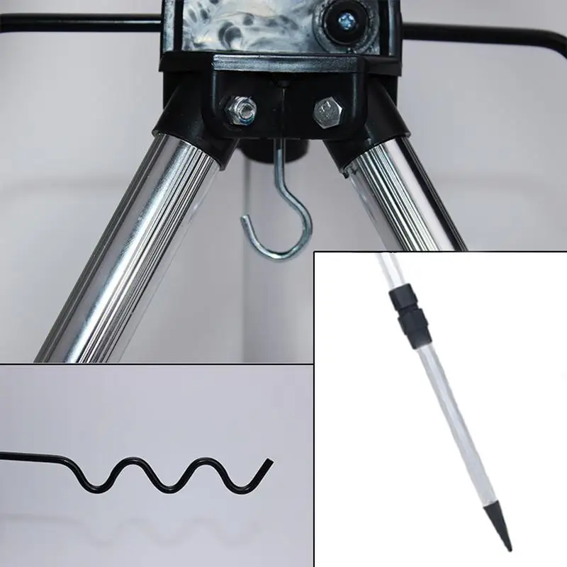 Fishing Rods Stand Tripod Holder Telescopic Aluminum Alloy Fishing Pole Bracket 4 Groove Fishing Rods Holder Fishing Accessories