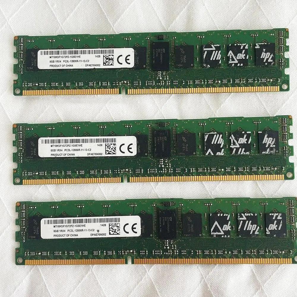 1PCS For MT 8GB 1RX4 PC3L-12800R Server Memory 8G DDR3L 1600 ECC REG MT18KSF1G72PZ-1G6E1HE 4 1PCS For MT 8GB 1RX4 PC3L-12800R Server Memory 8G DDR3L 1600 ECC REG MT18KSF1G72PZ-1G6E1HE - Image 2