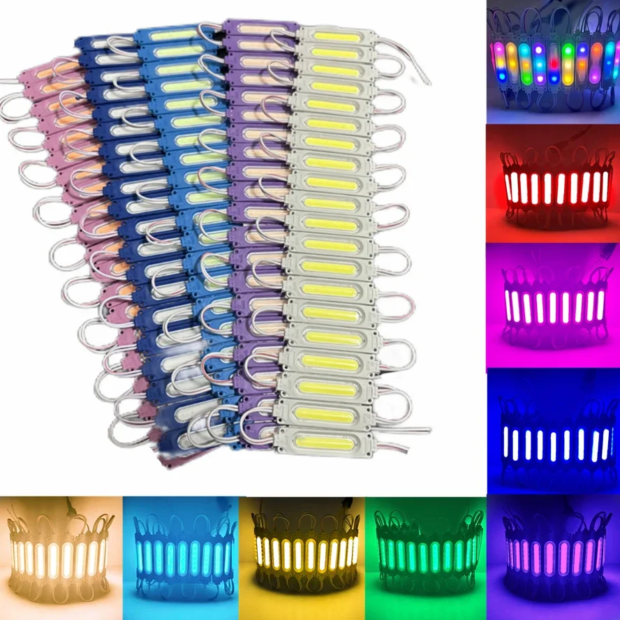 RGB Flowing Light Led Module 20/lot 12V Highlight Waterproof IP65 Foldable COB Light Strip Backlight Shop Banner Car Decoration