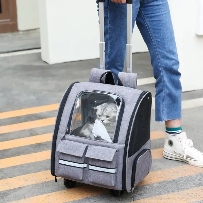 

Carrying For Backpack Cat Capsule Trolley Pet Dog Space Transport Breathable Quality Portable Bag Carrier Travel High