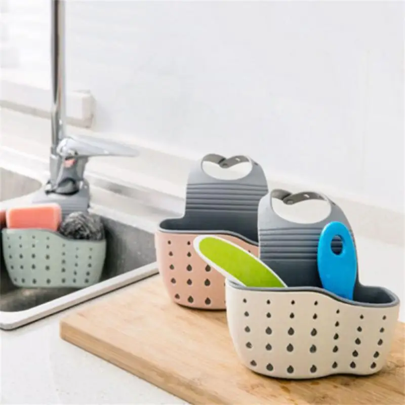 Kitchen Storage Drain Basket Soap Sponge Holder Kitchen Sink Holder Adjustable Sponge Shelf Hanging Drain Basket Kitchen Tools 5