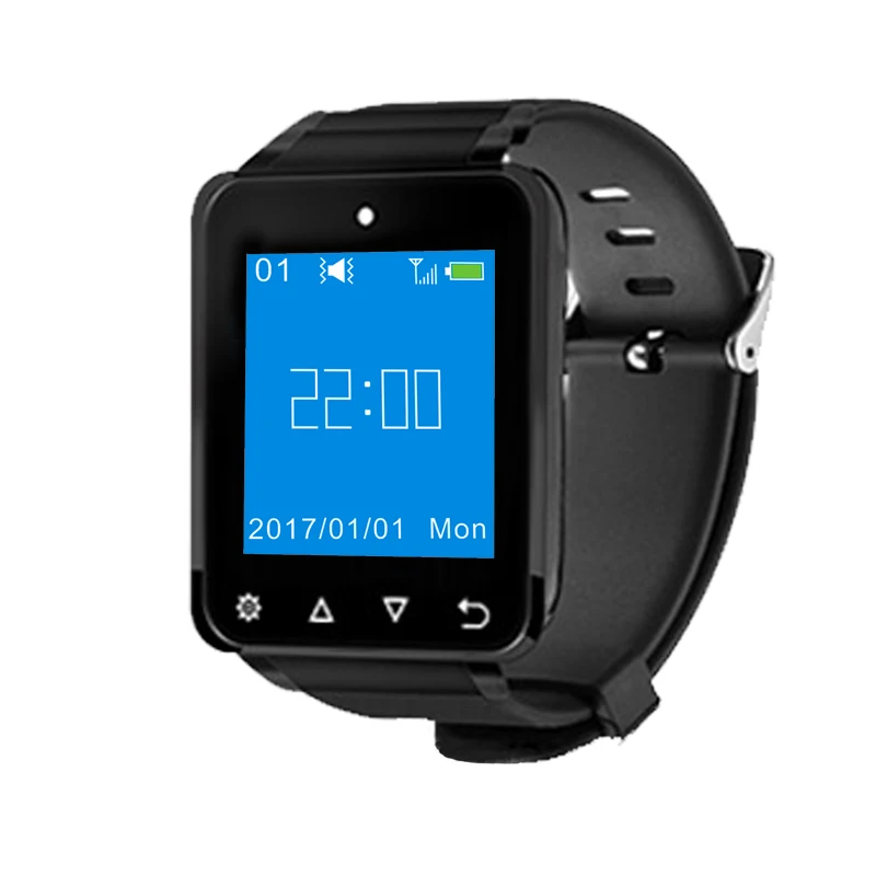New Arrive Wireless Queue Calling System Waiter Waterproof Wrist Watch Pager for Restaurant