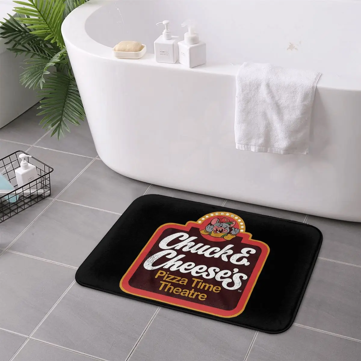 Chuck E Cheeses Pizza Time Theater Non-slip Doormat Floor Mat Durable Carpet Rug for Kitchen Entrance Home Bedroom Footpad Mats 4