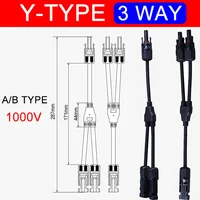 30A Photovoltaic PV Connector Y Type Adapter 1000V Parallel Connection Solar Panel 1 To 2/3/4 PV Plug Solar Cell Connector 2