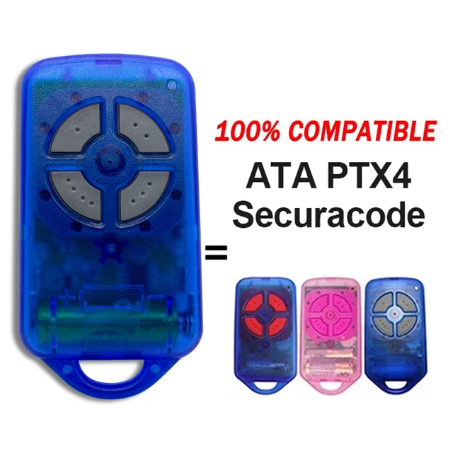 ATA PTX-4 Securacode Garage/Gate Door Replacement Remote Control Transmitter For ATA PTX4 433.92 MHz 2