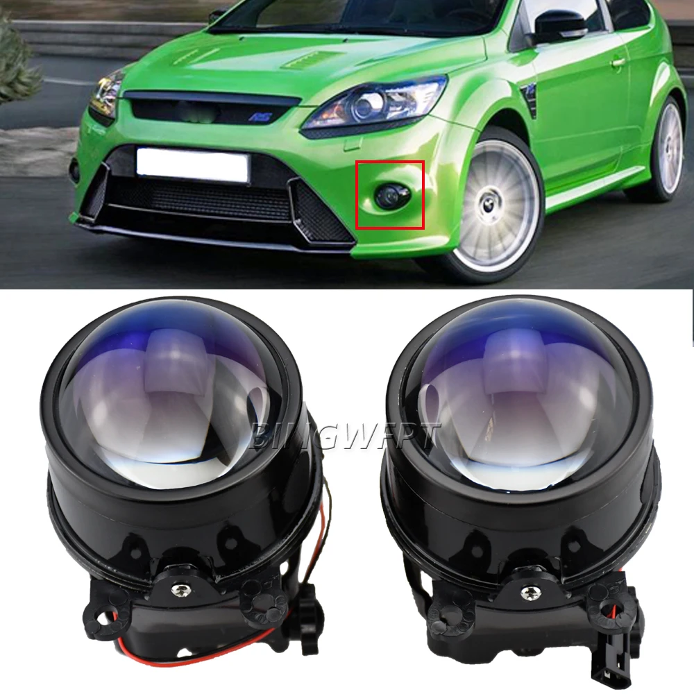 Fog Lights For Ford Focus 2 3 MK2 MK3 Fiesta S max Transit Fusion H11 HID Projector Bi xenon