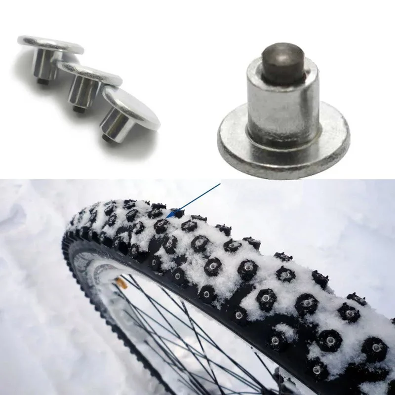 Wheel Tyre Studs Tire Anti-Slip Studs For Motorcycle Bike Car Trucks Bicycle Shoe Soles Snow Alloy Nails Universal Winter Snow Spikes Tyre Cleats