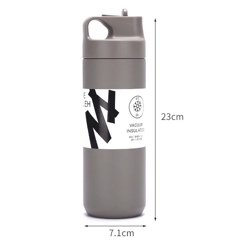 휴대용 흡입 깍지, 스테인레스 스틸 보온병 컵, 스포츠 주전자, 550ml