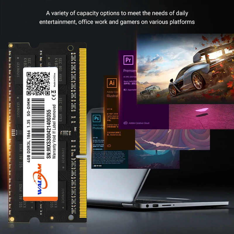 WALRAM оперативная память DDR3L для ноутбука, RAM SODIMM 1600MHz 1333MHz, 4GB 8GB — изображение 4