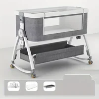 Multi-Functional Baby Crib with Foldable Height Adjustment