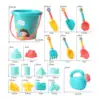18x Beach Toys Set Fun Bath Tub Sand Game Includes Vehicles, Castles,Shovel, 6