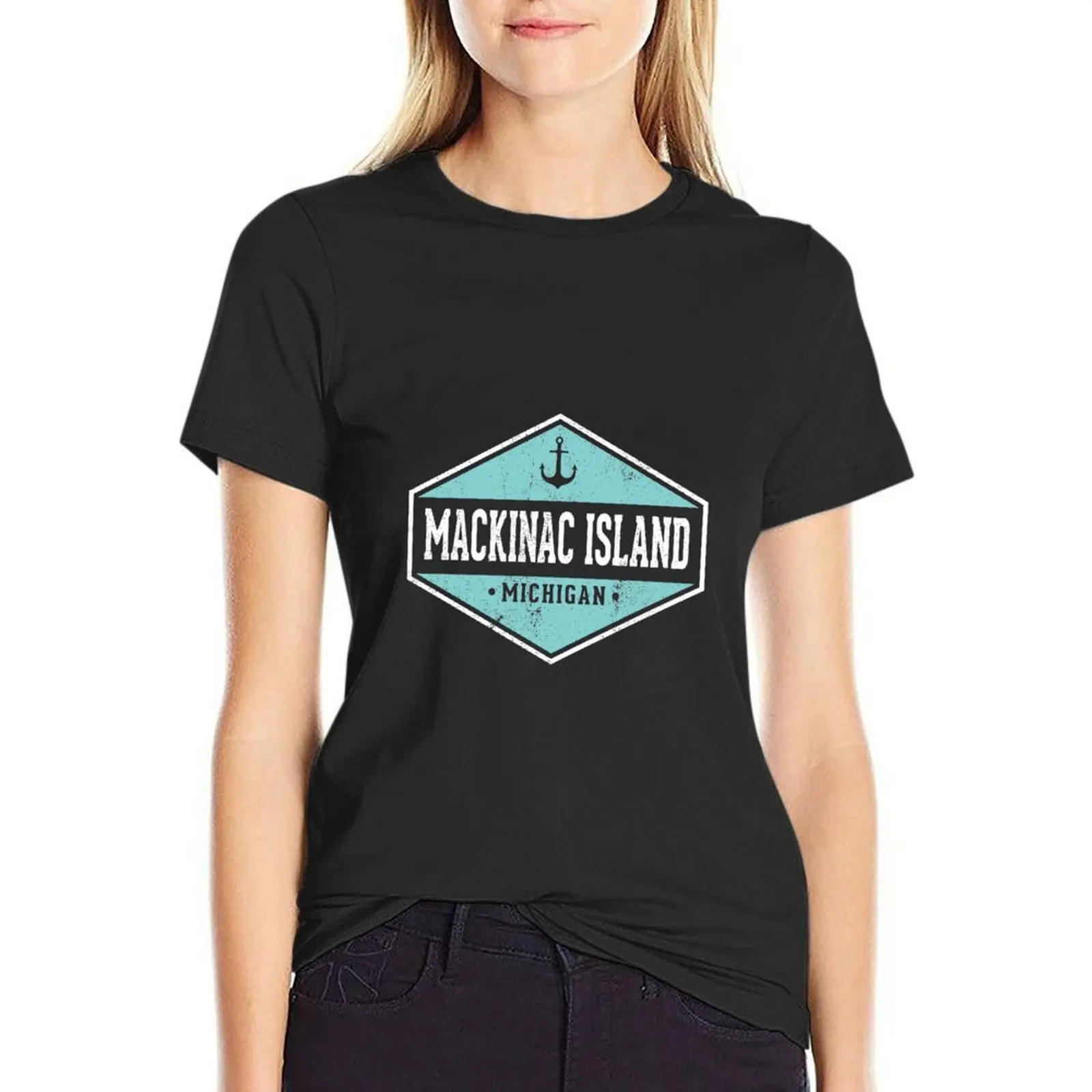 Mackinac Island Souvenir Hoodie T-Shirt plus size tops cute tops Aesthetic clothing T-shirt Women