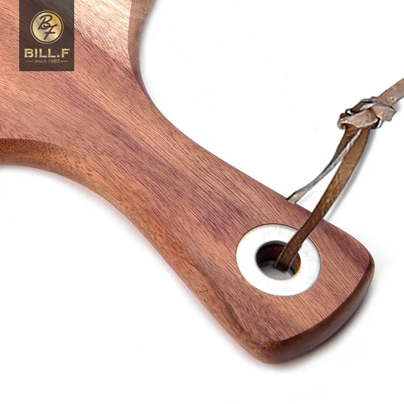 BIL L.F 아카시아 나무 피자 껍질 서빙 트레이, 피자 패들 주걱 라운드 전송 트레이, 베이킹 삽 케이크 리프터, 피자 이동용