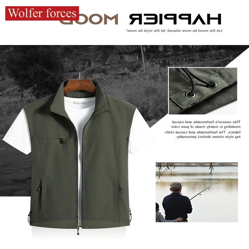 

Mens Overcoat Coat Men Mountaineering Waist Sweatshirts Fishing Wear Trekking Men's Clothing Motorcyclist Vest