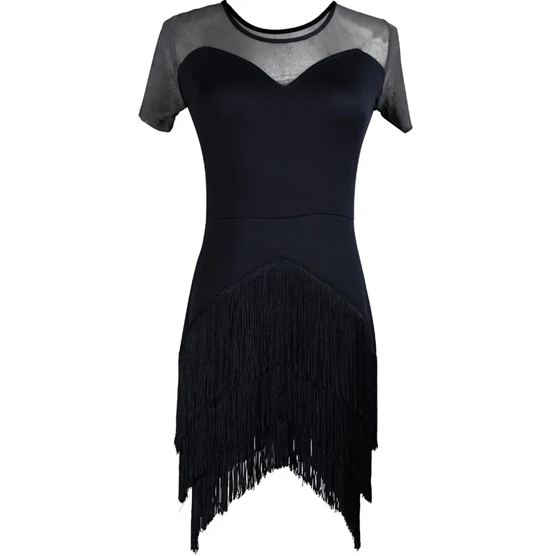 

2023 Tassel Latin Dance Dress Women Salsa Dancewear Rumba Costume Dresses Fringe Dress Ballroom Competition Costumes Woman Adult