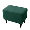 Footstool Cover Soft Velvet Ottoman Stool Cover  Elastic Cover Sofa Slipcover Furniture Protection Pedal Cover 5