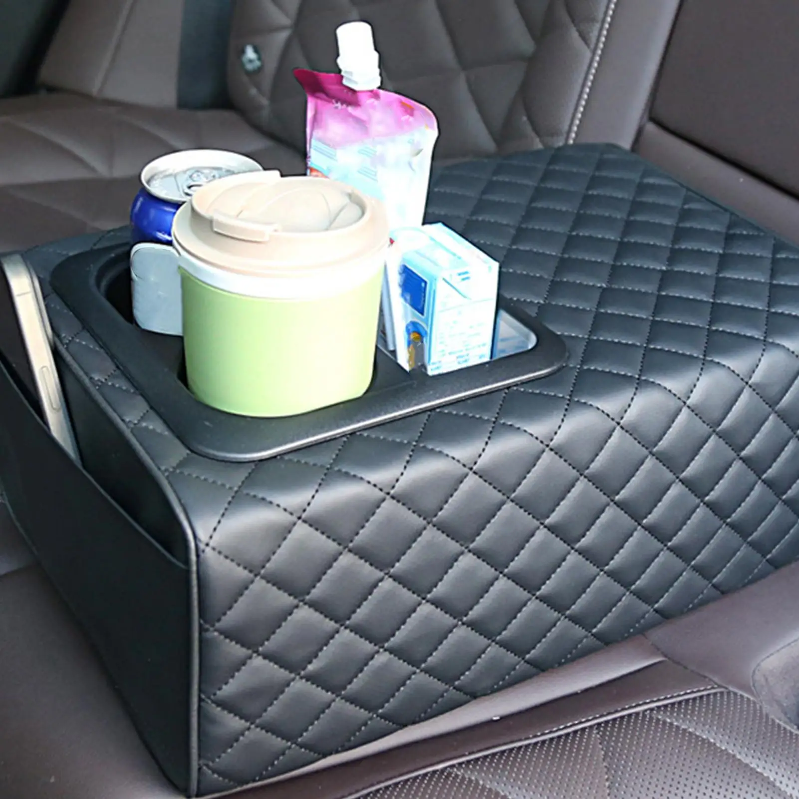 Organizer Universale per Console Auto, Cuscino Portaoggetti Posteriore per Camion, SUV, Viaggi su Strada, Lunghi Tragitti, Gite in Famiglia - Image 2