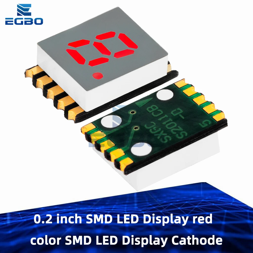 Display LED SMD 6.9x10x3mm 0.2 Pollici Colore Rosso Display LED SMD Catodo con PCB