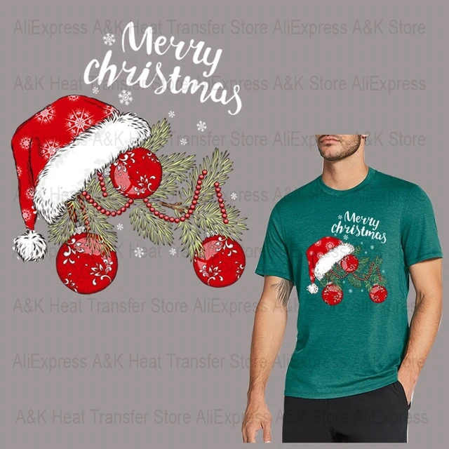 Christmas Iron Transfers Shirts  Christmas Iron Shirt Decals - Fashion  Printing Diy - Aliexpress