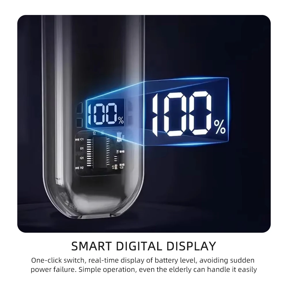 Portable Electric Ear Nose Hair Trimmer And Facial Hair Remover Smart Digital Display Battery Level Simple Operation