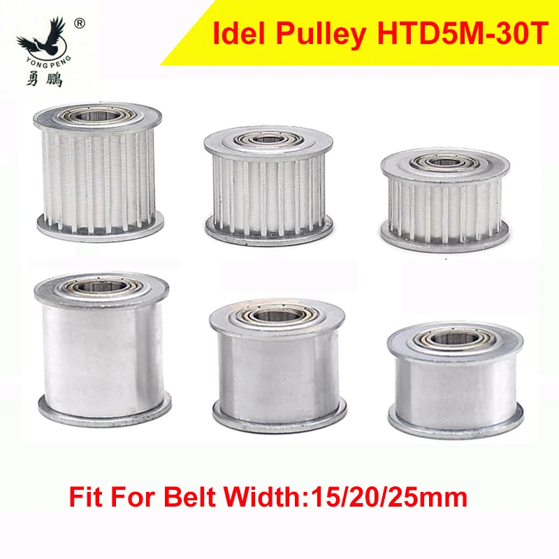 Dentes Síncrono Roda Idler Polia Apto para a Largura da Correia 15 mm 20 mm 25 mm de Htd 5m S5m Cnc Máquina Alta Qualidade Htd5m 20