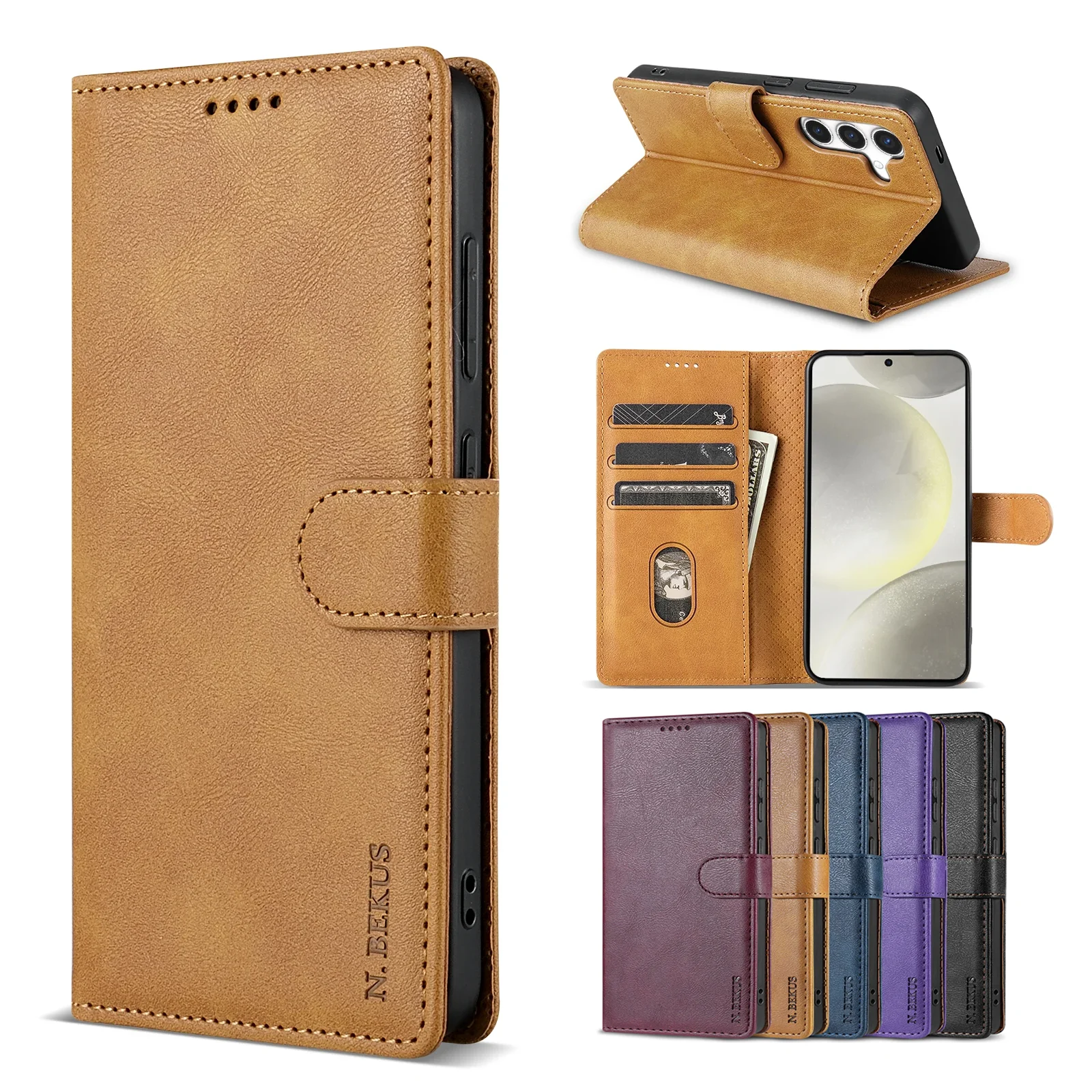 Business Lux Leather Wallet Phone Case - Premium Flip Cover