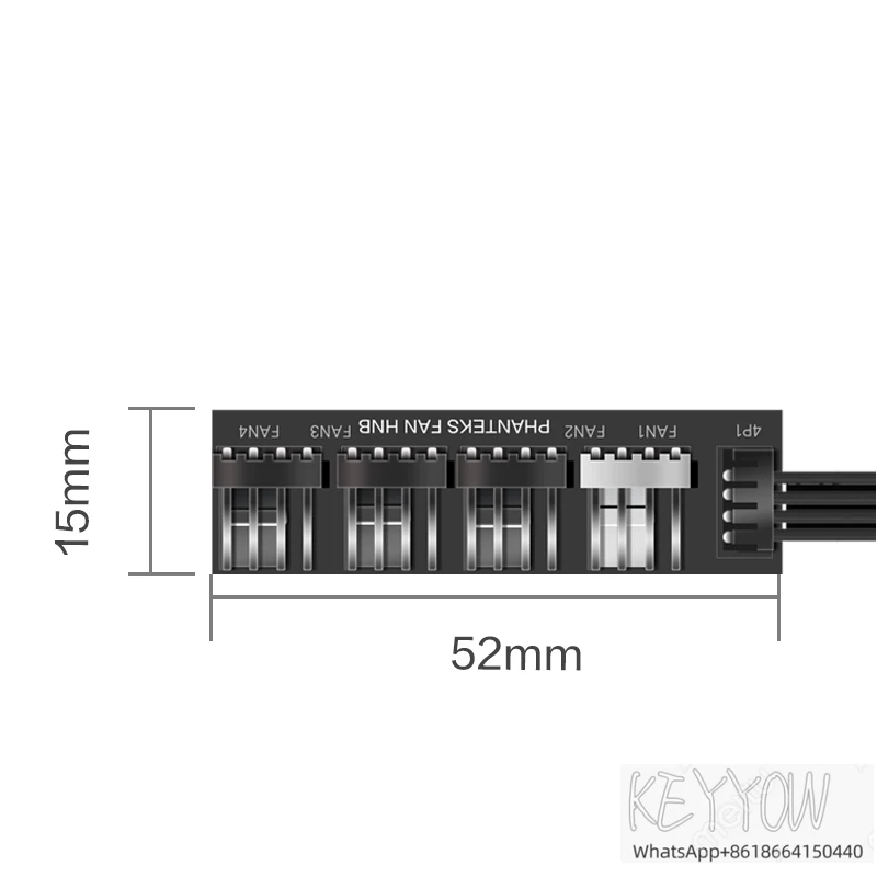 F4P 마더보드 선풍기 허브, 선풍기 허브 컴퓨터 PWM 4 핀 온도 제어 속도 제어 보드, 1/4 포트