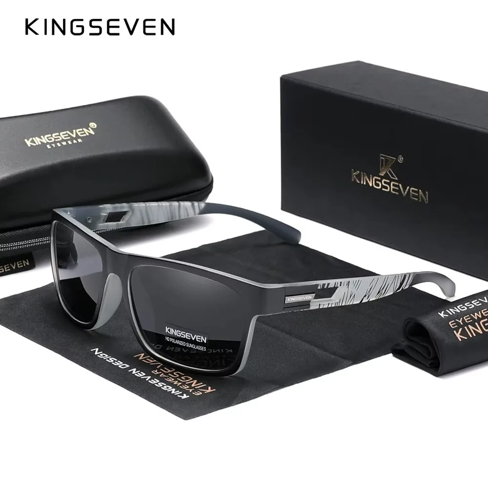 정품 KINGSEVEN New 2024 브랜드 디자인 남성용 안경 편광 선글라스 여성 UV 렌즈 패션 안경 Oculos de sol