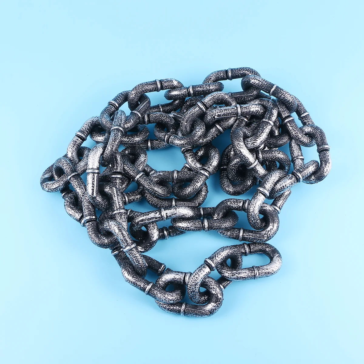 Plastic Chain Barrier 2 Meter Simulated Iron Chain Decoration Halloween Props Lightweight Material Barrier Traffic Safety Roadway Security