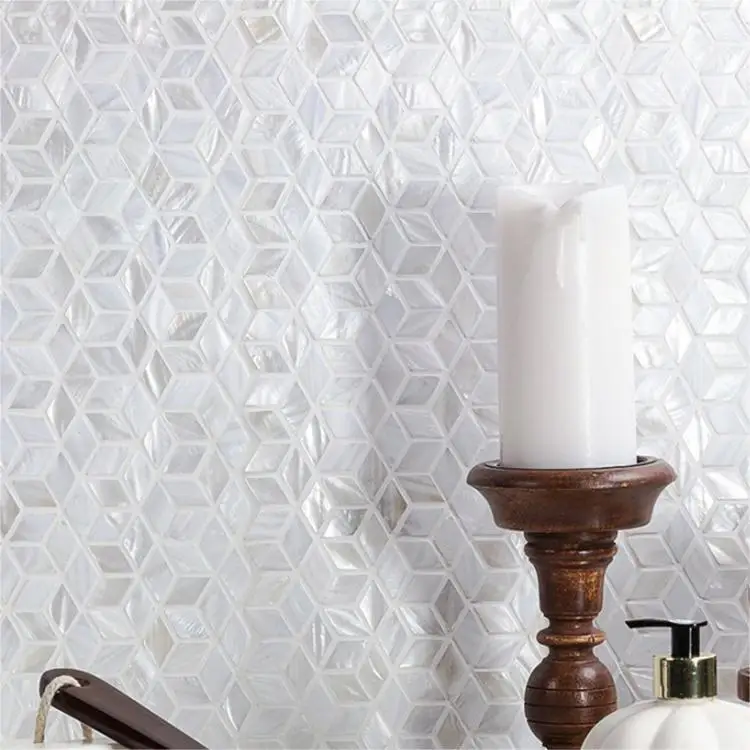 Rhombus shell mosaic tile for kitchen backsplash