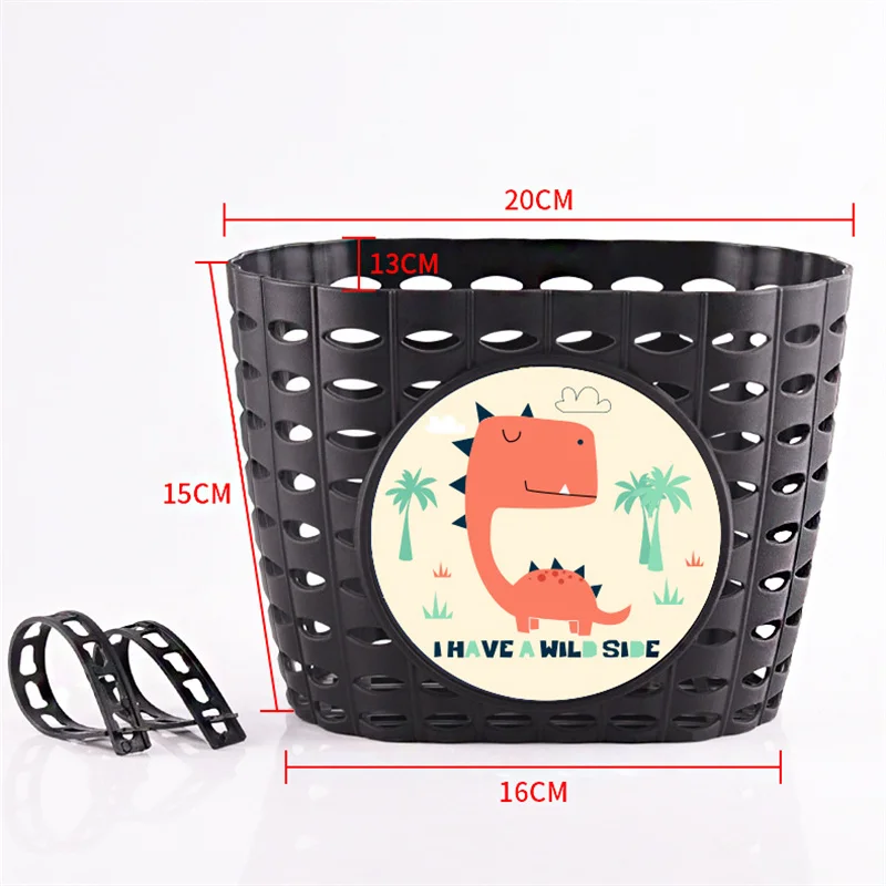 Kids Bicycle Front Handlebars Bags Waterproof Plastic Bike Panniers for Boy Girl Cycling Generic Bike Basket Set with Stickers bike bag bicycle bag bicycle basket bike accessory tools storage bag